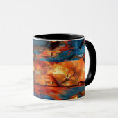 Buntes Kritzelmuster-Kaffeetasse | Süße Cartoon- Tasse (VorderseiteRechts)