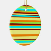 Buntes kundengebundenes Designer-Streifen-Muster Keramik Ornament (Rechts)