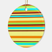 Buntes kundengebundenes Designer-Streifen-Muster Keramik Ornament (Links)