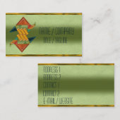 Buntes Kunst-Deko-Glas Visitenkarte (Vorne/Hinten)