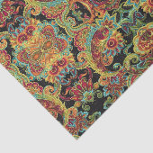 Buntes künstlerisches gezeichnetes Paisley-Muster Seidenpapier (Ausschnitt)