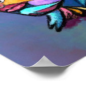 Buntes Kunstplakat Frau Poster (Ecke)