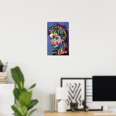 Buntes Kunstplakat Frau Poster (Heimbüro)