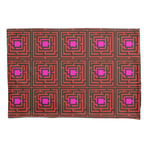 Buntes Labyrinth-horizontale und diagonale Kissenbezug
