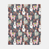 Buntes Lama-Muster Fleecedecke (Vorderseite)