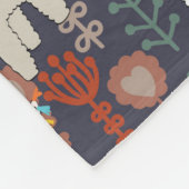 Buntes Lama-Muster Fleecedecke (Ecke)