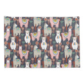 Buntes Lama-Muster Kissenbezug (Rückseite-Rechts)