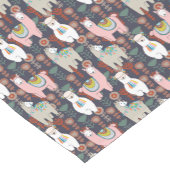 Buntes Lama-Muster Kurzer Tischläufer (Ecke)