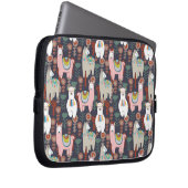 Buntes Lama-Muster Laptopschutzhülle (Vorne Rechts)