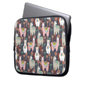 Buntes Lama-Muster Laptopschutzhülle (Vorderseite Links)