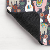 Buntes Lama-Muster Mousepad (Ecke)