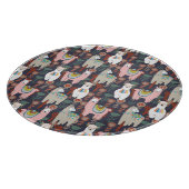 Buntes Lama-Muster Schneidebrett (Ecke)