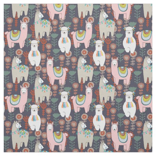 Buntes Lama-Muster Stoff (Muster)