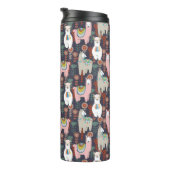 Buntes Lama-Muster Thermosbecher (Nach rechts gedreht)