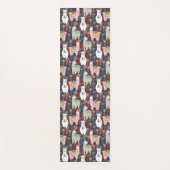 Buntes Lama-Muster Yogamatte (Vorderseite)