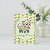 buntes Lämmchen postkarte (Stehend Vorderseite)