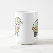 buntes Lämmchen postkarte Kaffeetasse (Mittel)