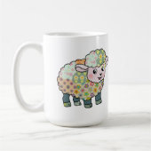 buntes Lämmchen postkarte Kaffeetasse (Links)