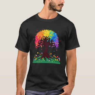 Buntes Leben ist wirklich gut, Vintage Unique Tree T-Shirt