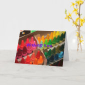 Buntes Leben Karte (Gelbe Blume)
