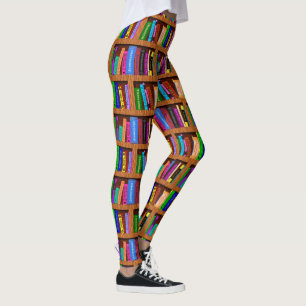 Buntes Lesemuster des Leggings