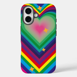 Buntes Liebes-Handygehäuse iPhone 16 Hülle
