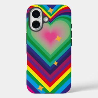 Buntes Liebes-Handygehäuse iPhone 16 Hülle