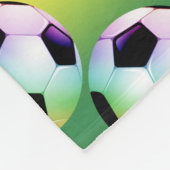 Buntes lustiges Fußball-Muster Fleecedecke (Ecke)