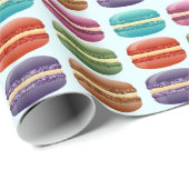 Buntes Macarons Geschenkpapier (Rolleneckpunkt)
