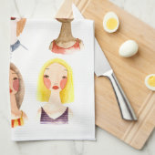 Buntes Mädchen-Geschirrtuch Geschirrtuch (Viertel Falte)