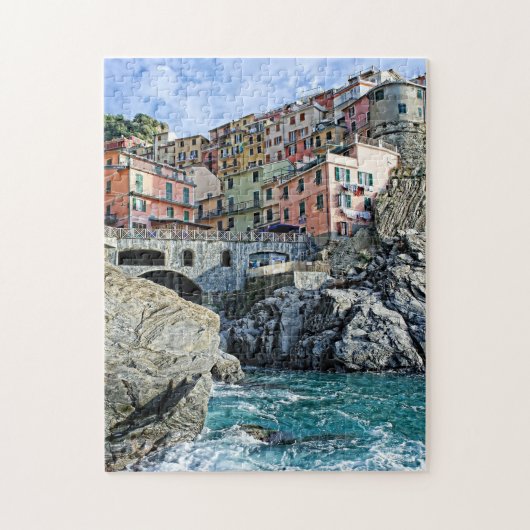 Buntes Manarola, Italien - das Cinque Terre Puzzle (Vertikal)