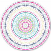 buntes Mandala Aufkleber (Vorderseite)