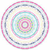 buntes Mandala Aufkleber (Vorderseite)