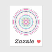 buntes Mandala Aufkleber (Blatt)