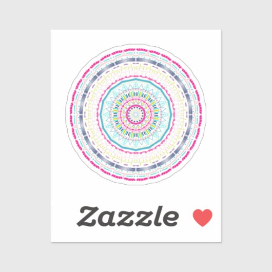 buntes Mandala Aufkleber (Blatt)