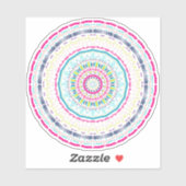 buntes Mandala Aufkleber (Blatt)