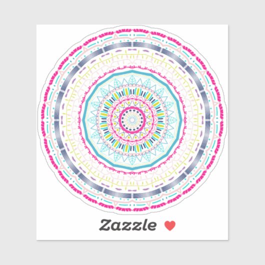 buntes Mandala Aufkleber (Blatt)