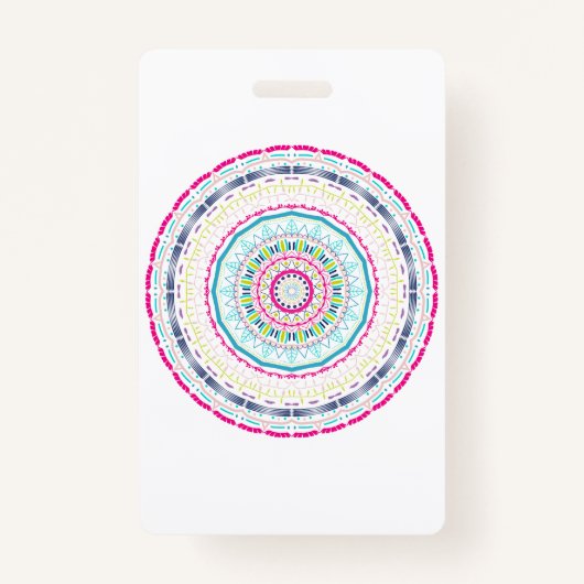 buntes Mandala Ausweis (Vorderseite)