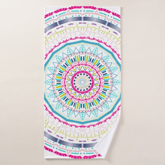 buntes Mandala Badehandtuch (Badehandtuch)
