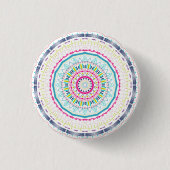 buntes Mandala Button (Vorderseite)
