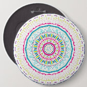 buntes Mandala Button (Vorne & Hinten)