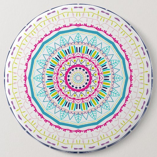 buntes Mandala Button (Vorderseite)