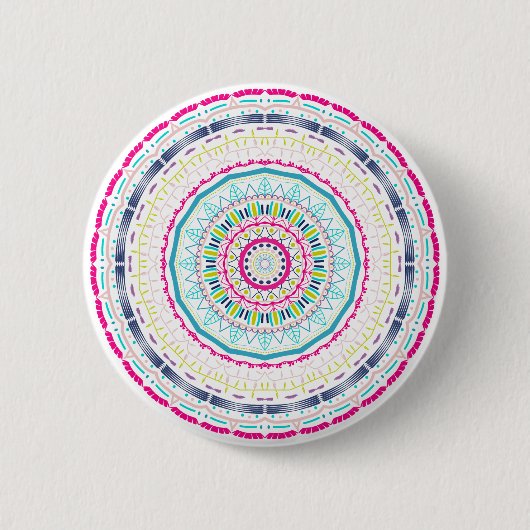 buntes Mandala Button (Vorderseite)