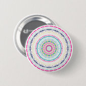 buntes Mandala Button (Vorne & Hinten)