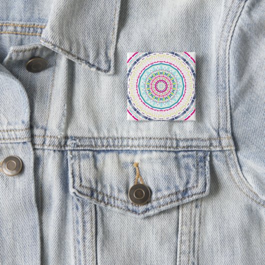 buntes Mandala Button (Beispiel)