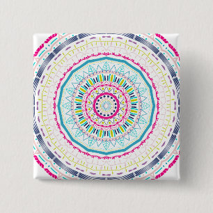buntes Mandala Button