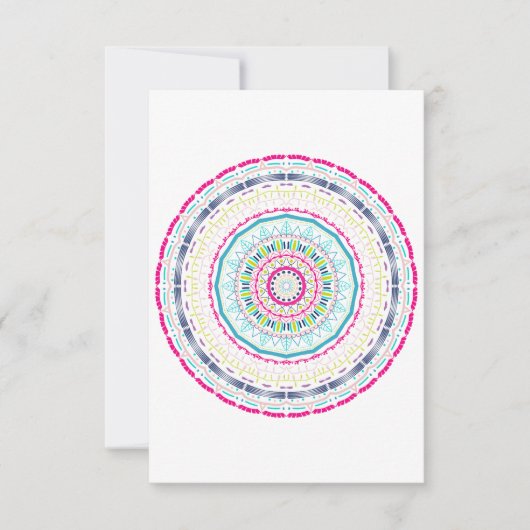 buntes Mandala Dankeskarte (Vorderseite)