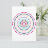 buntes Mandala Dankeskarte (Stehend Vorderseite)