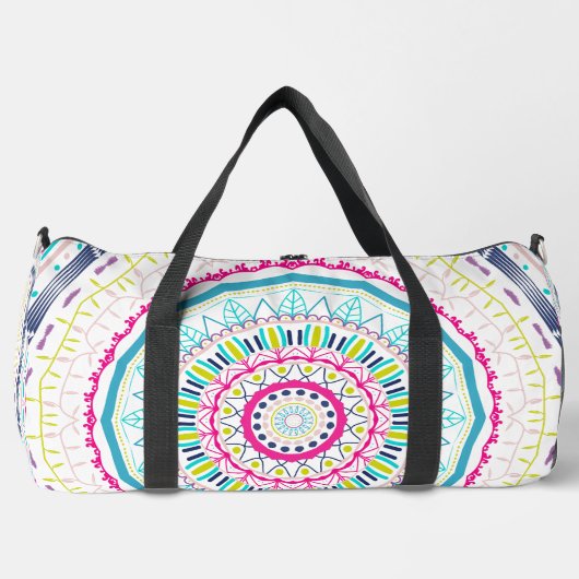 buntes Mandala Duffle Bag (Vorderseite)