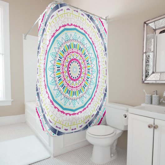 buntes Mandala Duschvorhang (Beispiel)